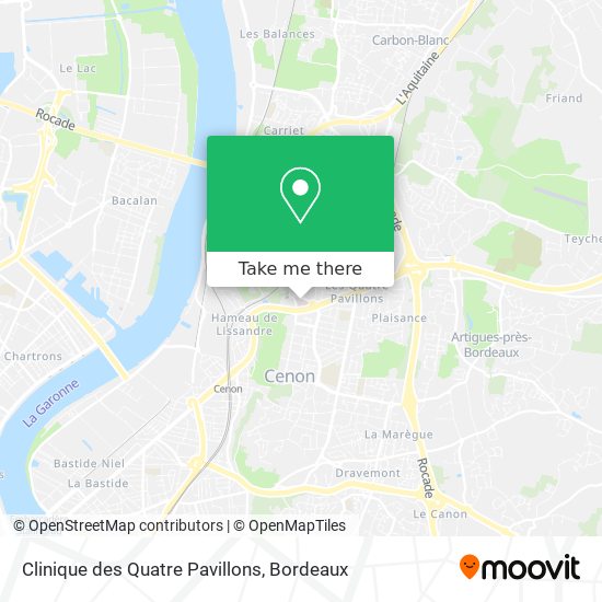 Clinique des Quatre Pavillons map