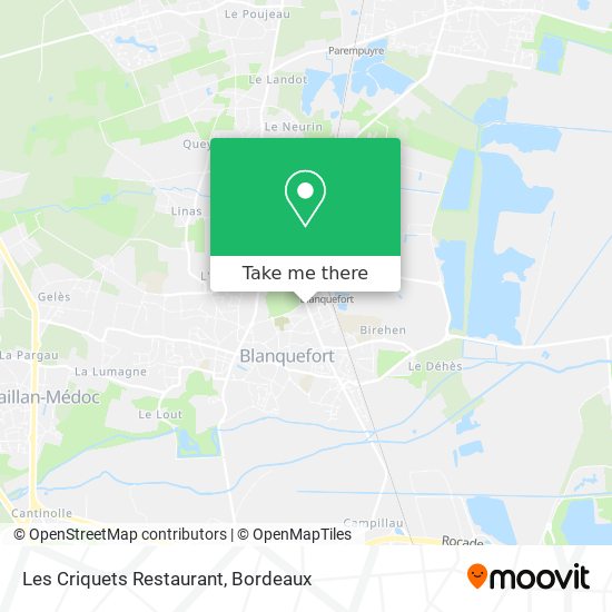 Les Criquets Restaurant map