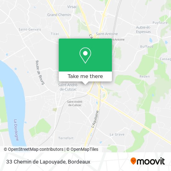 33 Chemin de Lapouyade map