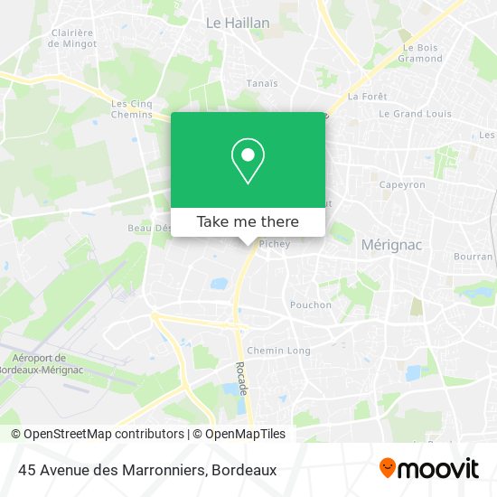 Mapa 45 Avenue des Marronniers