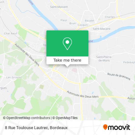 Mapa 8 Rue Toulouse Lautrec
