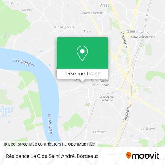 Résidence Le Clos Saint André map