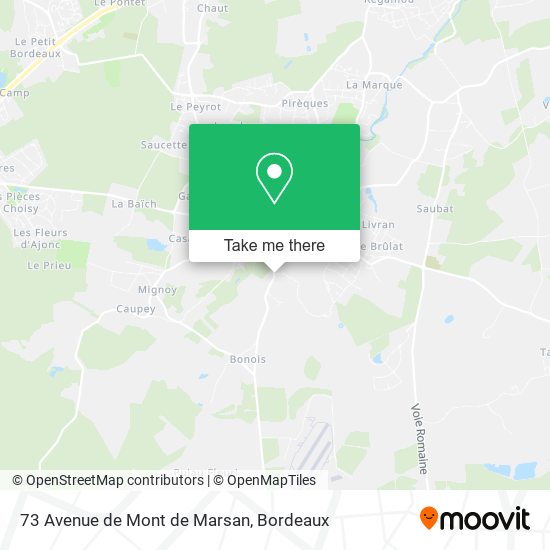 73 Avenue de Mont de Marsan map