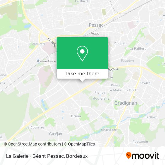 La Galerie - Géant Pessac map