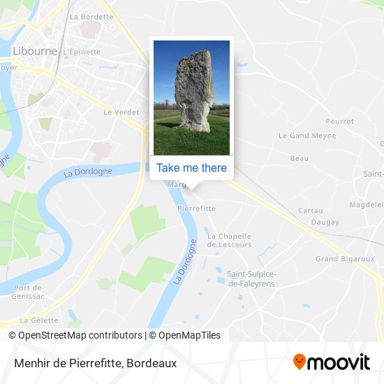 Mapa Menhir de Pierrefitte