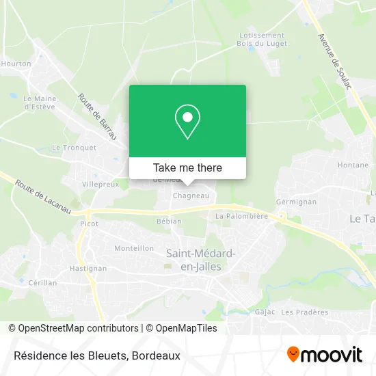 Résidence les Bleuets map