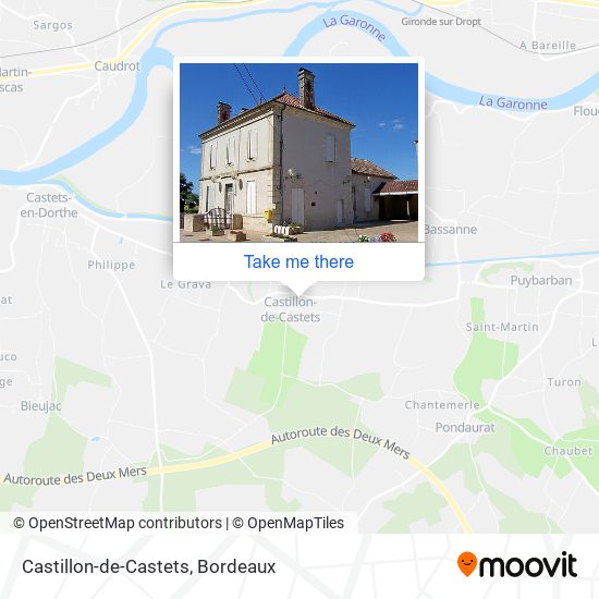 Castillon-de-Castets map