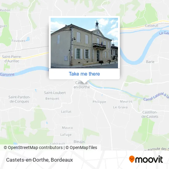 Castets-en-Dorthe map