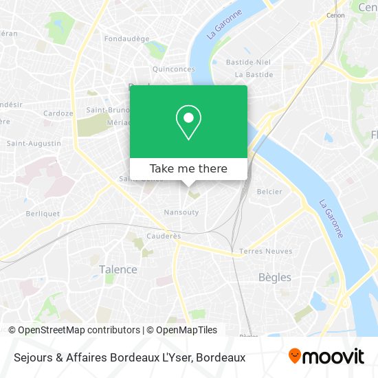 Sejours & Affaires Bordeaux L'Yser map