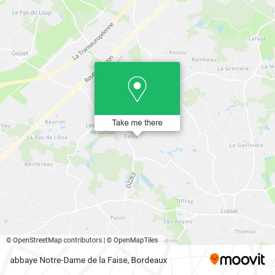 abbaye Notre-Dame de la Faise map