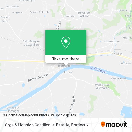 Orge & Houblon Castillon-la-Bataille map