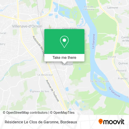 Résidence Le Clos de Garonne map