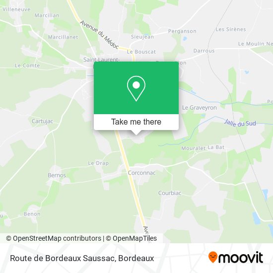 Route de Bordeaux Saussac map