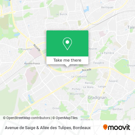 Avenue de Saige & Allée des Tulipes map