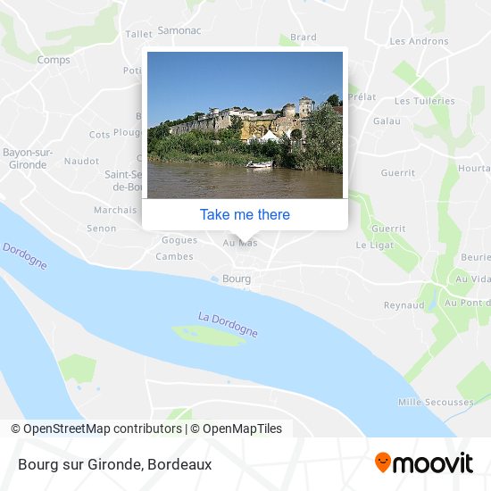 Bourg sur Gironde map