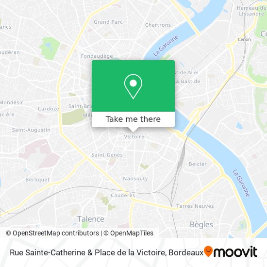 Mapa Rue Sainte-Catherine & Place de la Victoire