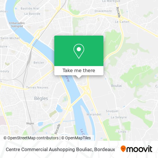 Centre Commercial Aushopping Bouliac map