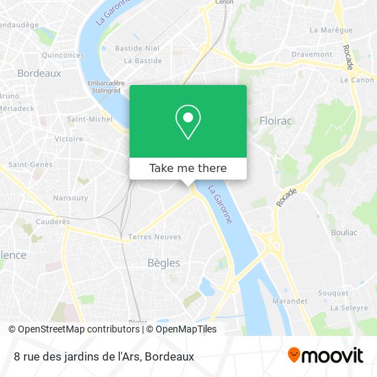8 rue des jardins de l'Ars map