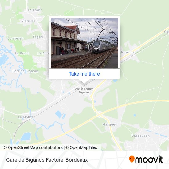 Gare de Biganos Facture map