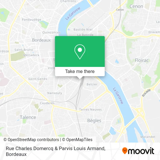 Rue Charles Domercq & Parvis Louis Armand map