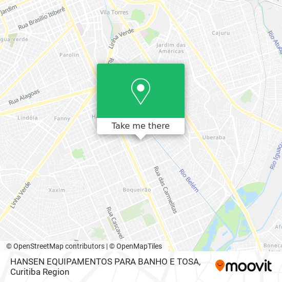 HANSEN EQUIPAMENTOS PARA BANHO E TOSA map