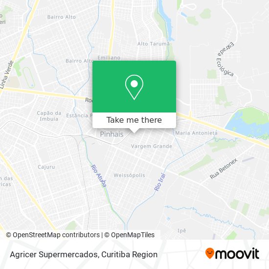 Agricer Supermercados map
