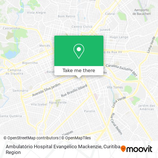 Ambulatório Hospital Evangélico Mackenzie map