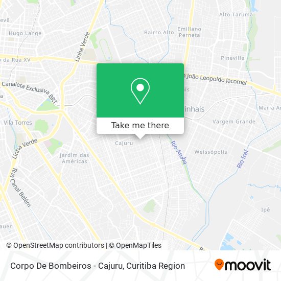 Corpo De Bombeiros - Cajuru map