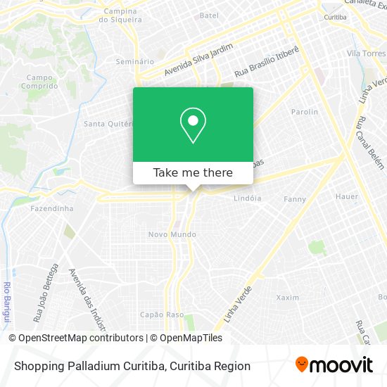 Mapa Shopping Palladium Curitiba