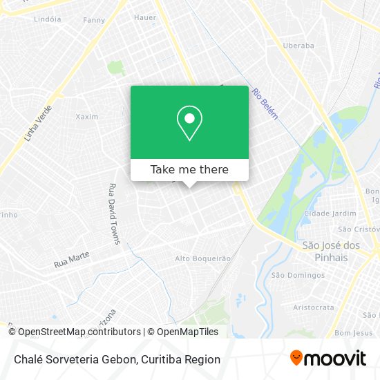 Chalé Sorveteria Gebon map