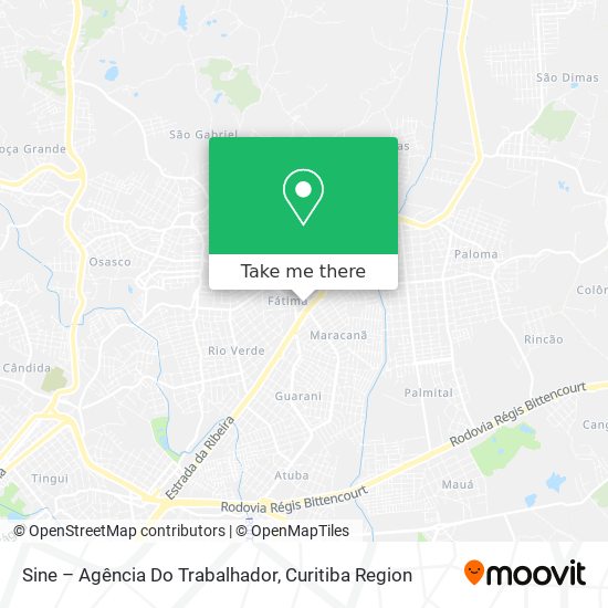 Sine – Agência Do Trabalhador map