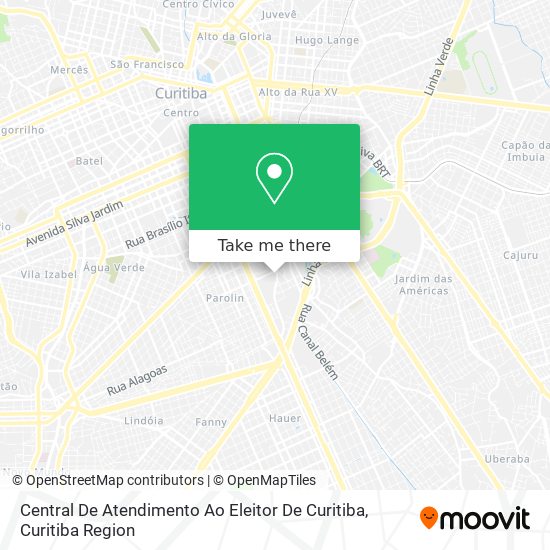 Central De Atendimento Ao Eleitor De Curitiba map