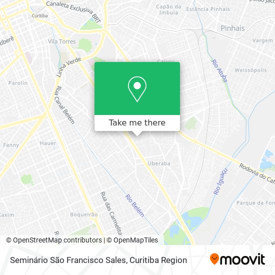 Seminário São Francisco Sales map