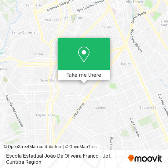 Mapa Escola Estadual João De Oliveira Franco - Jof