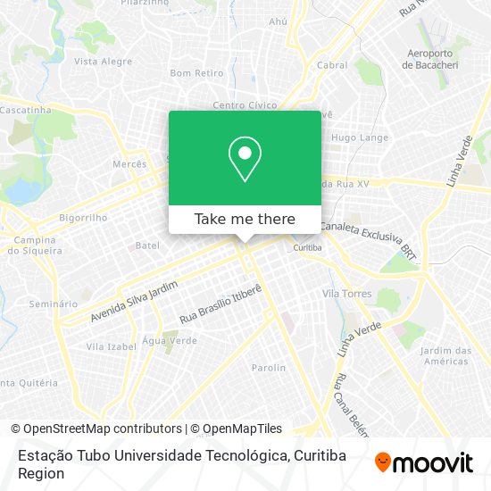 Mapa Estação Tubo Universidade Tecnológica