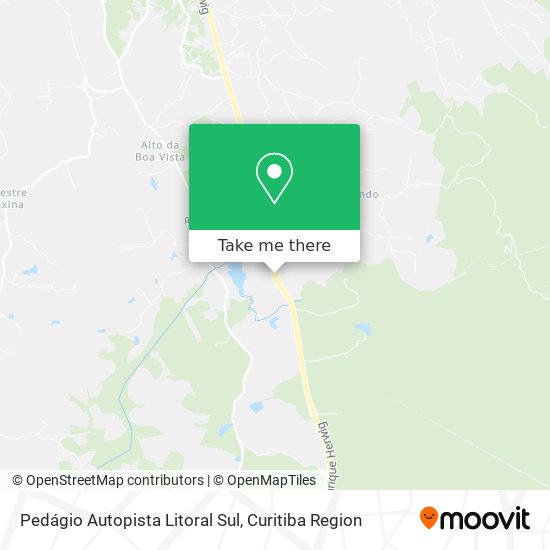Pedágio Autopista Litoral Sul map