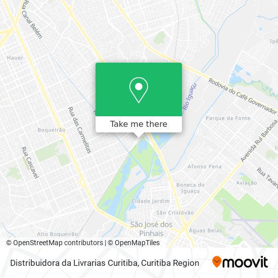 Mapa Distribuidora da Livrarias Curitiba