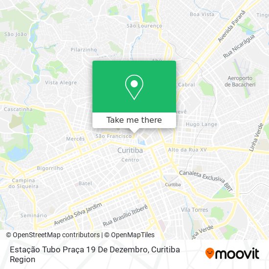 Mapa Estação Tubo Praça 19 De Dezembro