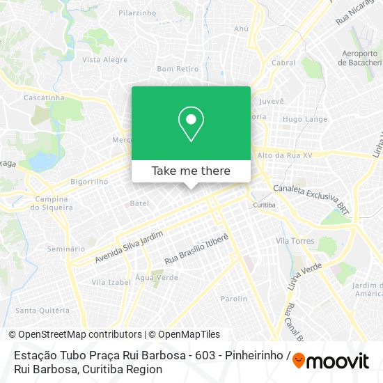 Estação Tubo Praça Rui Barbosa - 603 - Pinheirinho / Rui Barbosa map