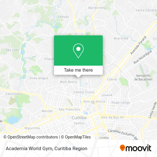 Academia World Gym map