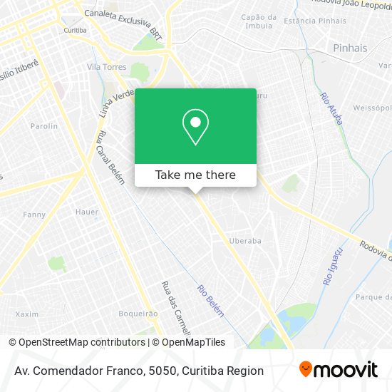 Mapa Av. Comendador Franco, 5050