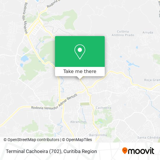 Terminal Cachoeira (702) map