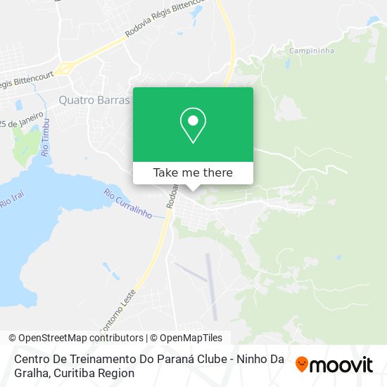 Mapa Centro De Treinamento Do Paraná Clube - Ninho Da Gralha