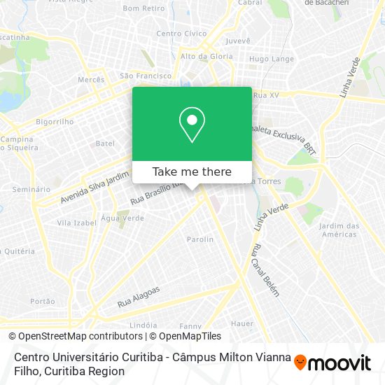 Centro Universitário Curitiba - Câmpus Milton Vianna Filho map