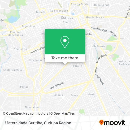Maternidade Curitiba map