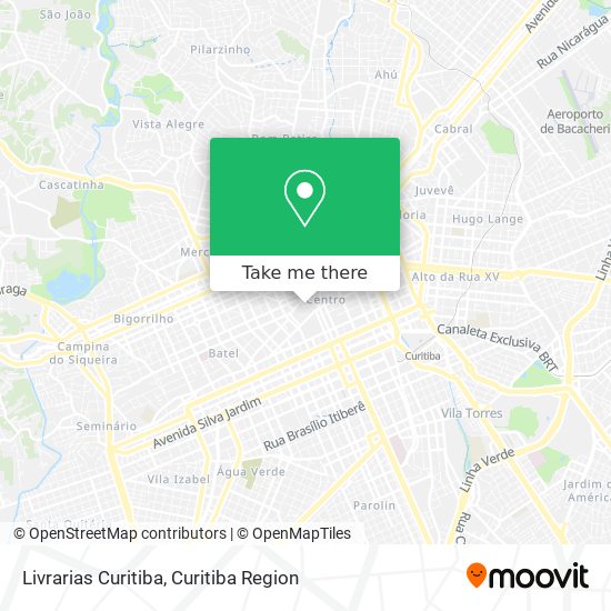 Livrarias Curitiba map