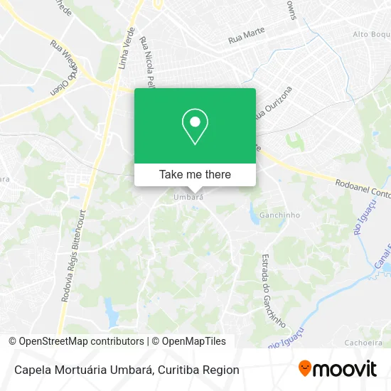 Capela Mortuária Umbará map