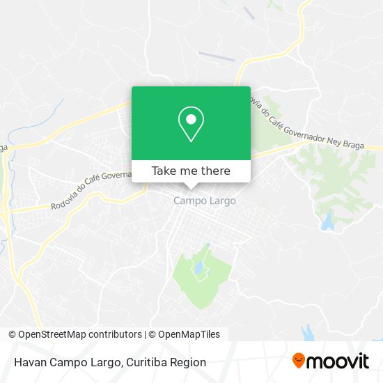 Havan Campo Largo map