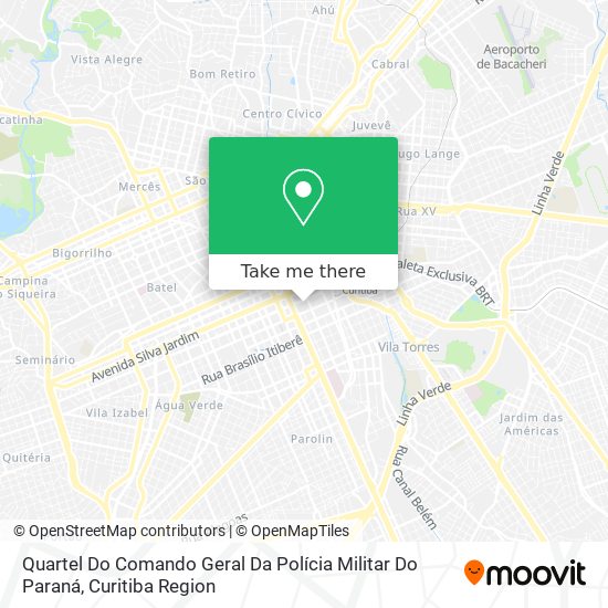 Quartel Do Comando Geral Da Polícia Militar Do Paraná map