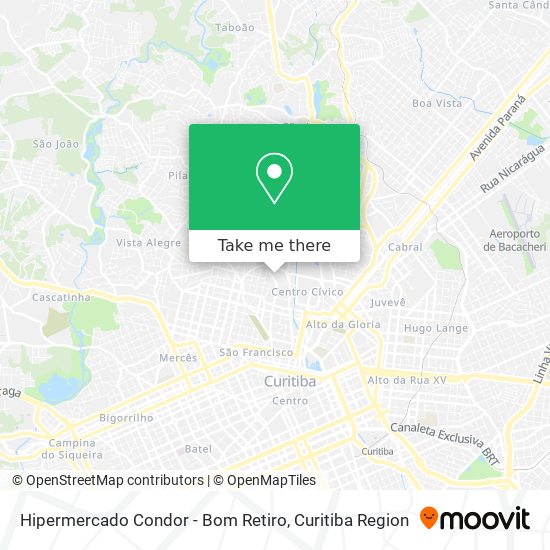 Mapa Hipermercado Condor - Bom Retiro